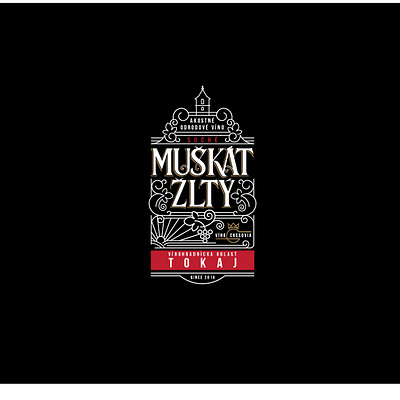 Wine cassovia - Label Muškát žltý animation branding graphic design logo