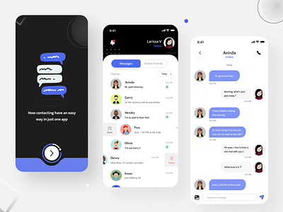 Messenger Design App app branding design illustration illustrator logo message messenger typography ui ux vector