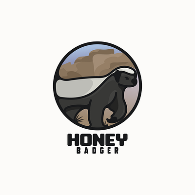 honey badger animation badger branding design flat honey illustration logo typography ui ux vector