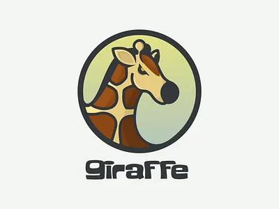 giraffe animals animation branding design flat giraffe illustration logo typography ui ux vector