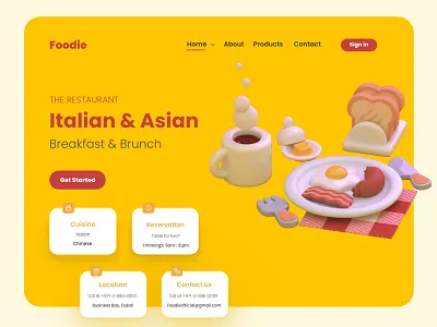 Restaraunt Landing Page catagory food website foodlandingpage foodweb hero scetion homepage homescreen landiing page landing landingpage restaurant website web app web design web page web site webdesign website websitedesign