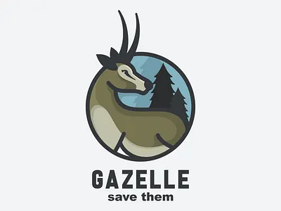 gazelle animation branding design flat illustration logo typography ui ux vector