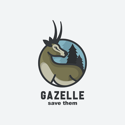 gazelle animation branding design flat illustration logo typography ui ux vector