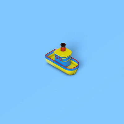 Small Boat 3d animation characterdesign cinema4d concept design graphic design motion graphics