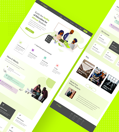 Afrilearn Website Redesign design minimal mockup template ui ux web