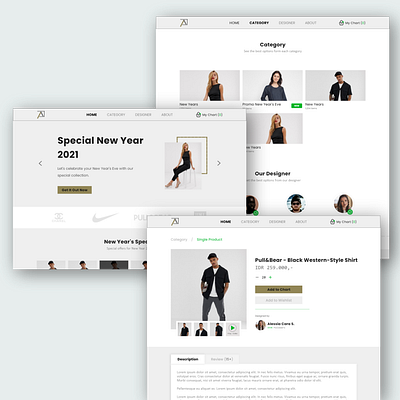 Web Design - The Avocado Store blue branding checkout design e comm fashion fashion store webdesign website