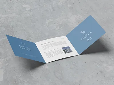 Trifold Square Brochure Mockup 3d brochure design free graphic design mockup paper trifold