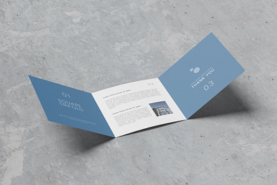 Trifold Square Brochure Mockup 3d brochure design free graphic design mockup paper trifold