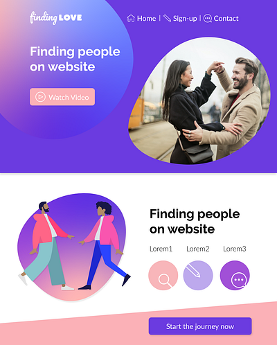 Finding Love adobexd userinerface