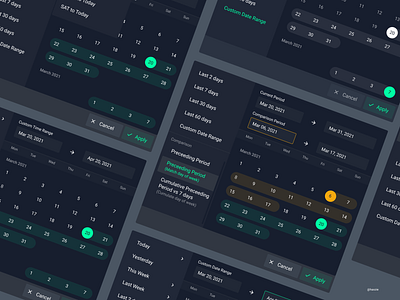 Multi Range Date Picker app application date design ux