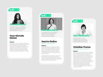 leAD ・ mentors in detail cms frontend interactiondesign webdesign