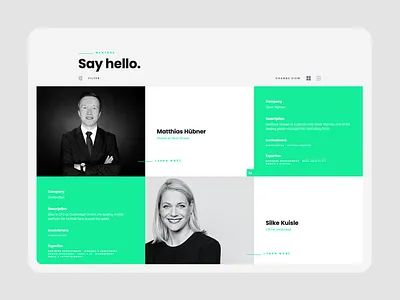 leAD ・ meet the mentors cms frontend interactiondesign webdesign