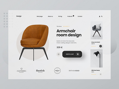 Furniture - Board Desktop concept board concept design desktop furniture interior design landing page minimalist shop ui ux web design website