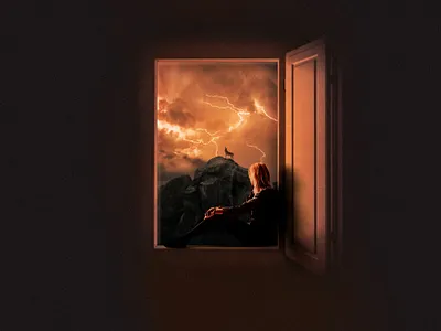 Photomontage "Wolf" design graphic design photoshap