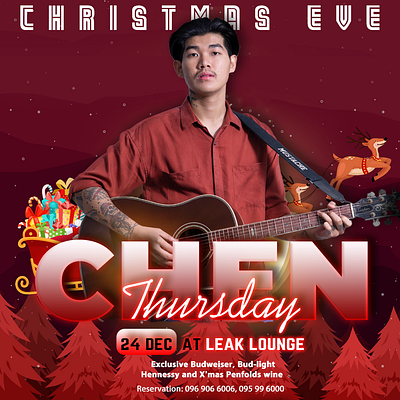 Artwork Chen Perform at Leak Lounge band design graphic design khmer music photoshop poster