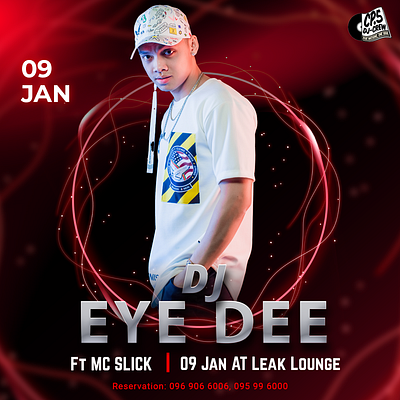 Artwork DJ EyeDee Come to Leak Lounge band design graphic design khmer music photoshop