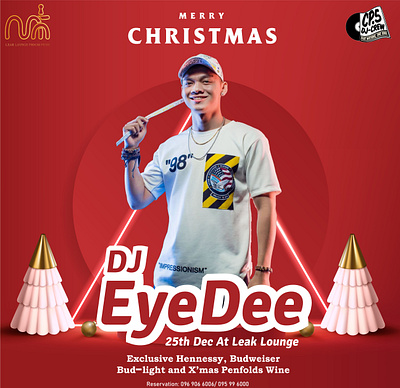 Poster DJ EyeDee Christmas band design graphic design khmer music photoshop