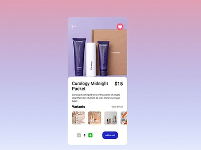 Skin Care product UI Design app branding design icon illustration logo typography ui ux vector