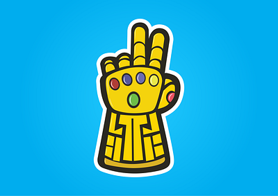 cool infinity gauntlet avengers infinity gauntlet infinity stones marve sticker thanos vector