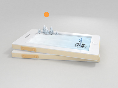 look！sonwing... bike illustration mobile shimitu snow