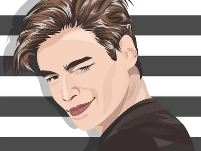 Digital portrait graphic design illustration logo vector