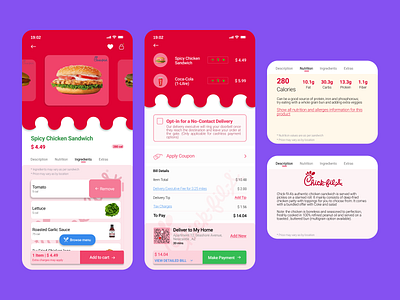 Chick-fil-A order screen app cart checkout concept dailyuichallenge design food iphone order sandwich screen ui ux