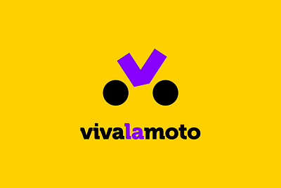 Viva la Moto - Brand Identity design geometric logo moto motorcycle purple vector yellow