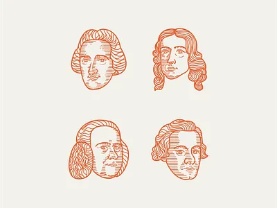 ESV Prayer Bible • (Portraits 49-52) badge bible crossway books design engraving etching illustration logo peter voth design portrait vector