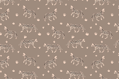 Wild Cat Leo animal cat cheetah pattern vector