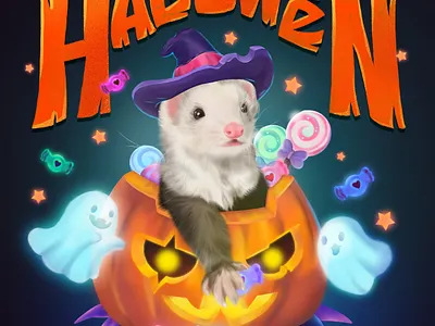 happy Halloween day animation design graphic design illustration