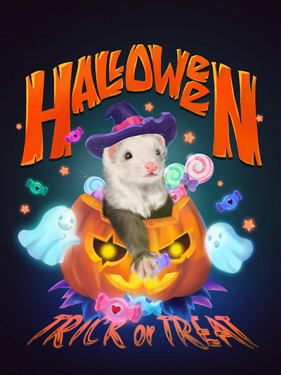 happy Halloween day animation design graphic design illustration