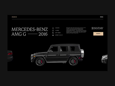 Luxury Rent-A-Car Motion Web Design animation animation design car animation car rent cars dark mode design design studio interaction design interface luxury minimalistic motion graphics transport ui ux vehicle web web design website