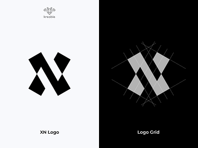 XN Logo Design cool design initial logo minimalist modern monogram n simple x