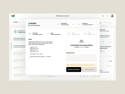 Upload file – Online education platform aif clean design education file homework interface iu design learning online online education student study teaching ui upload upload file ux