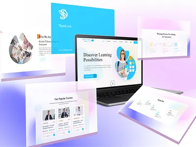 Education University Website branding courses courses section creative website creativity design edu illustration landingpage logo modern design selling courses webdesign webpagedesign website design