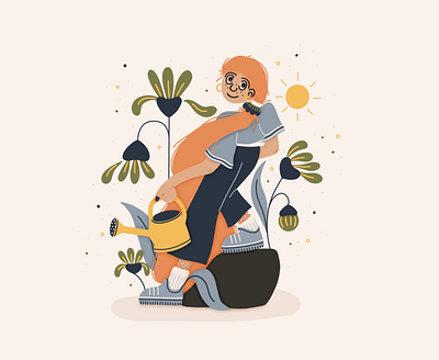 grow yourself character design character illustration design graphic design illustration illustration art illustration digital logo procreate procreate illustration rebound ui