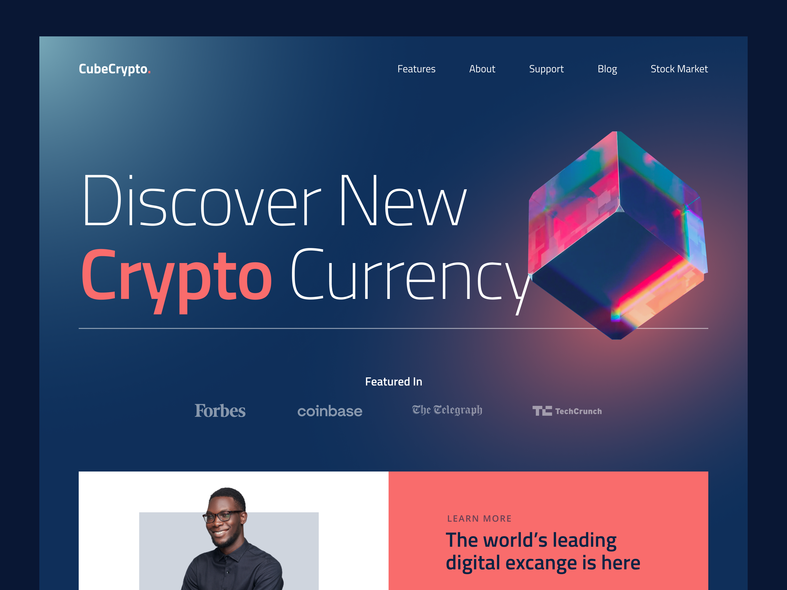 Example of Crypto Landing Page