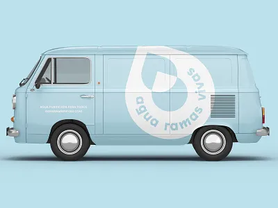 The Aguamobile beverage branding bus design graphic design logo van water
