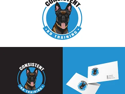 Consistent K9 Dog Training design germon shapered vector logo illustration k9 dog training logo