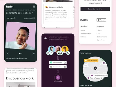 Habx showcase website - mobile branding concrete design habx mobile quote responsive showcase web webdesign