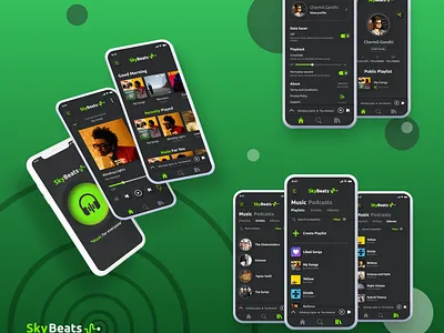 SkyBeat App - Music for everyone app design icon illustration logo ui ux