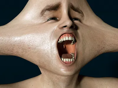 Stretchy dude. 3d adobe photoshop cinema 4d head illustration