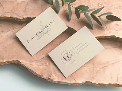 Elaine's Garden Business Cards brand identity branding businesscard collateral design flat icon illustration logo vector