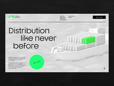 Shipping Company Website 3d 3d art 3d illustration delivery design design studio graphic design hero image hero section home page illustration interaction interface shipping ui ux web design web marketing web page website