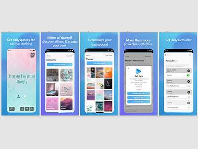 Self Care App graphic design user interface