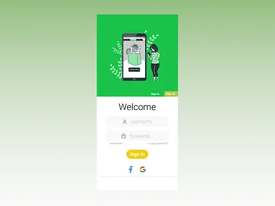 Grocery App Sign in app branding design icon illustration logo typography ui ux vector