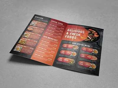 Food Bifold Brochure orange