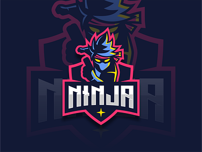 NINJA abstractlogo behance design dribble esport flatldesign icon logo logoawesome logoroom logos logoshift modern ninja ninjalogo ninjalove