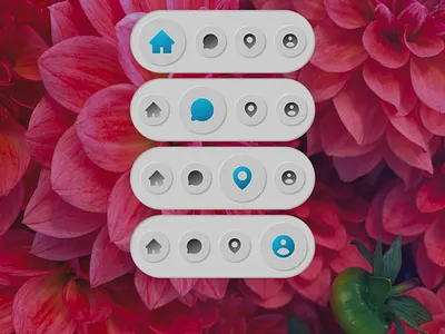 Neumorphic expanding bottom bar 3d action appui bottombar deign figma neumorphism uidesign