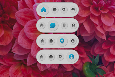 Neumorphic expanding bottom bar 3d action appui bottombar deign figma neumorphism uidesign
